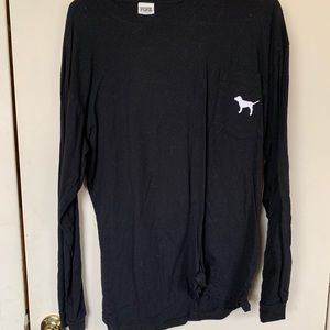 Vs pink long sleeve tee